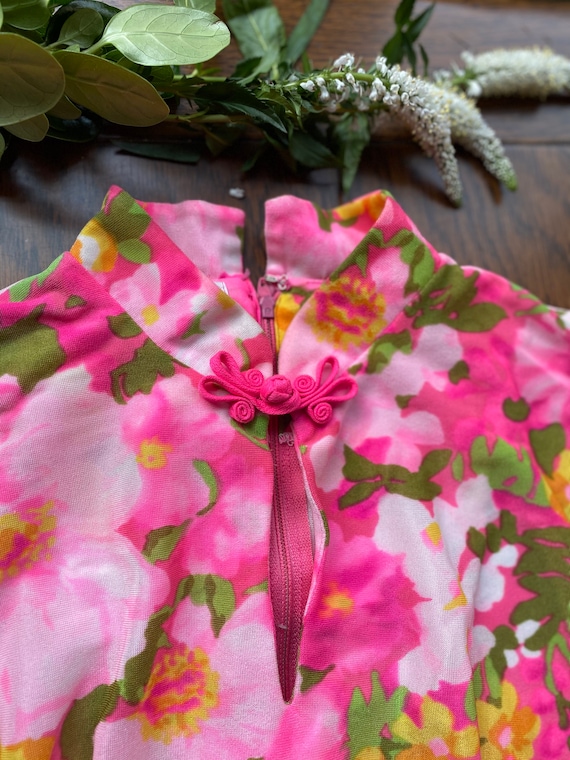 1960's Barbie pink maxi with angel sleeves