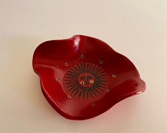 Sun Solar TEA BAG HOLDER CERAMIC you PAINT JEWELRY tray dish spoon Rest
