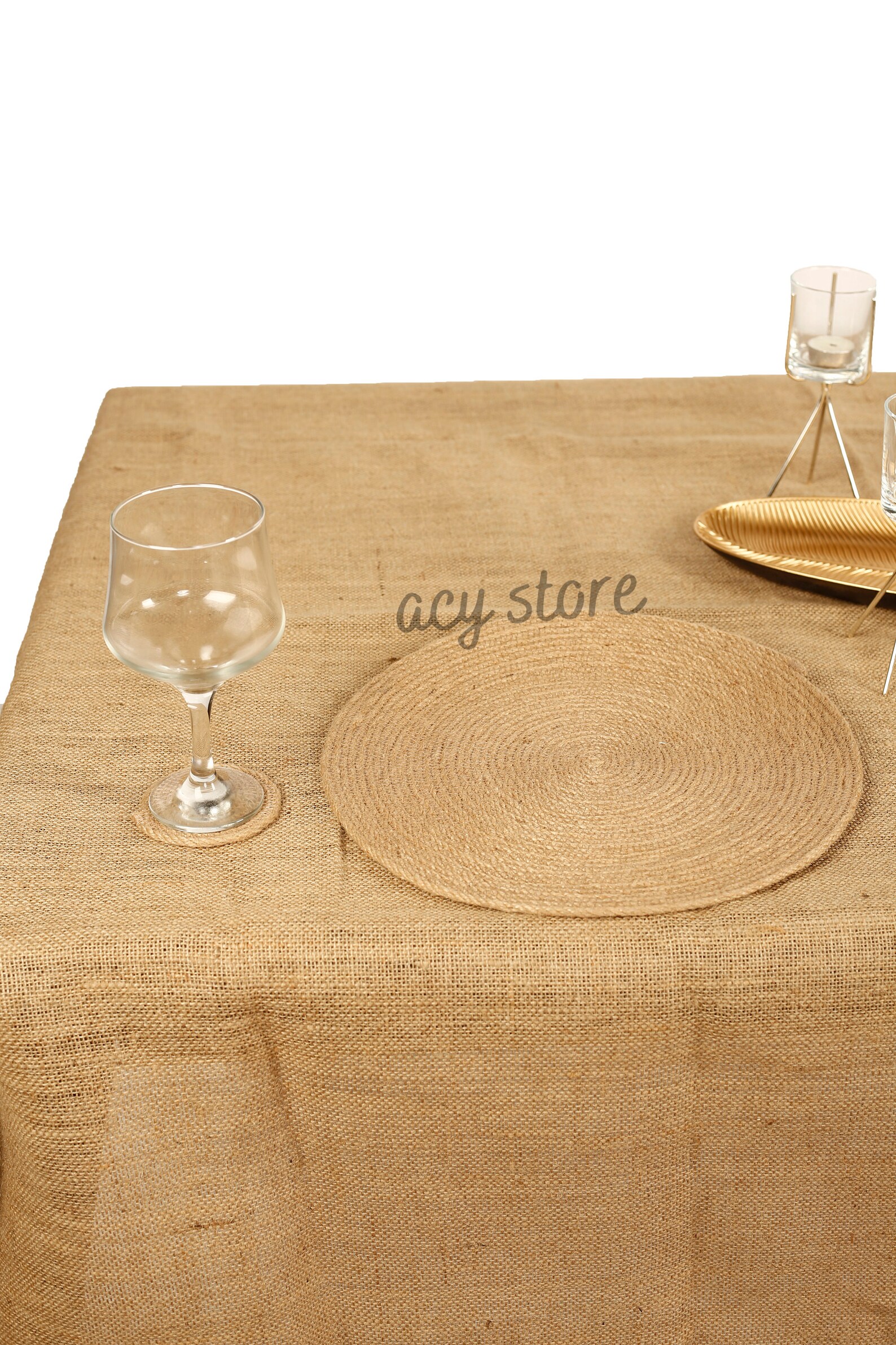 Jute Table Mat 14'' Circle Diameter 36 Cm Jute Etsy