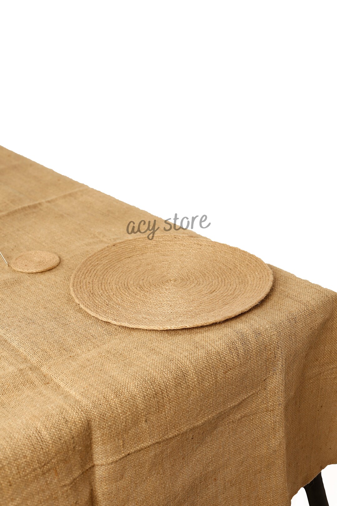 Jute Table Mat 14'' Circle Diameter 36 Cm Jute Etsy