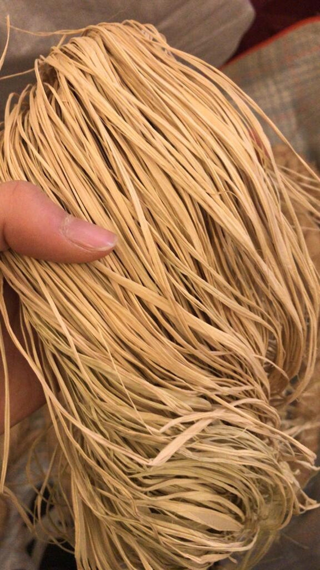 Natural Raffia 50 GR, 1.75 OZ,110 LBS Straw Rope, Wicker String, Basket