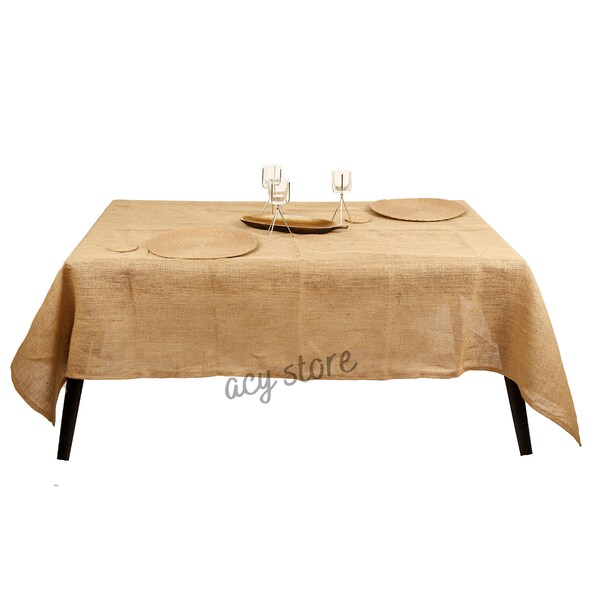 Burlap Table Cloth Etsy