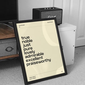Philippians 4:8 I Druckbare Wandkunst I Bibelvers I Druckbare Kunst I Digitaler Download I Dekoration