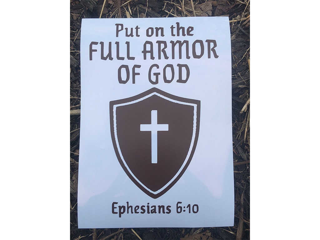 Full Armor of God vinyl decal Etsy