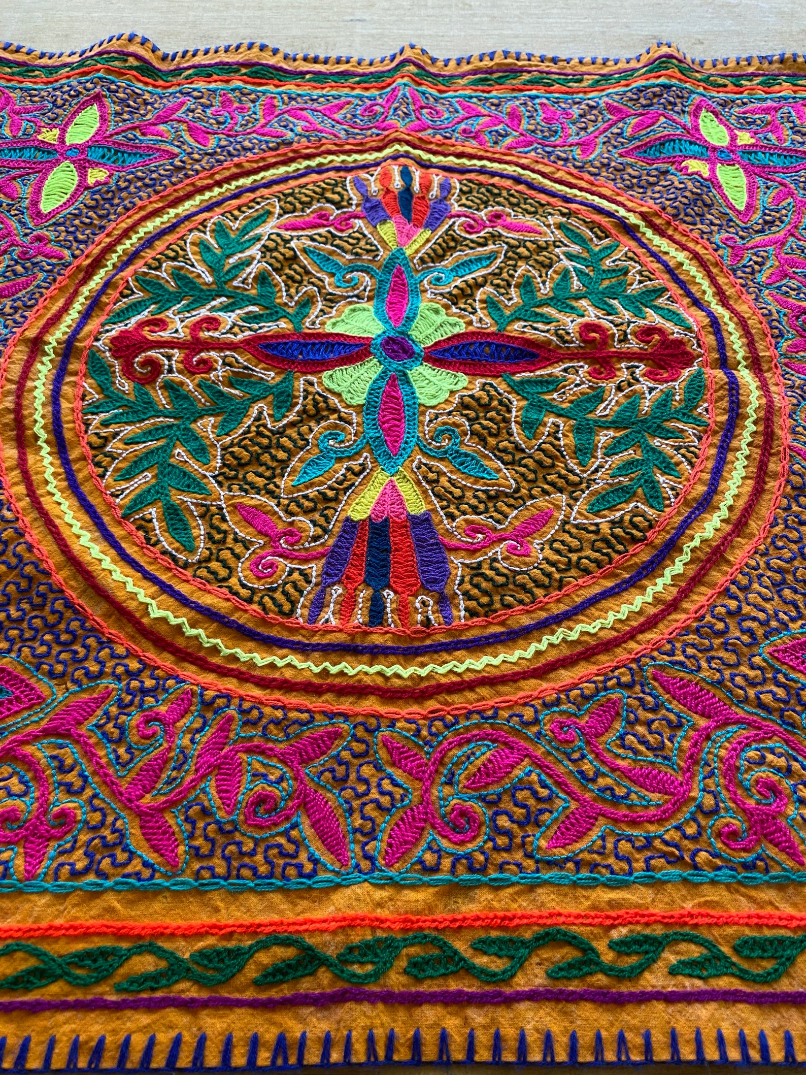 70cm x 65cm Sacred Ayahuasca Tapestry Shipibo Embroidered Etsy