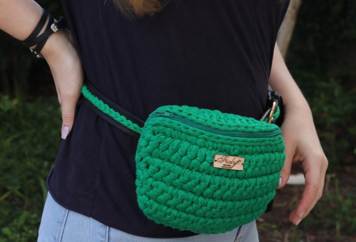 Crochet bumbag Knit fanny pack Crochet belt bag Womens hip Etsy