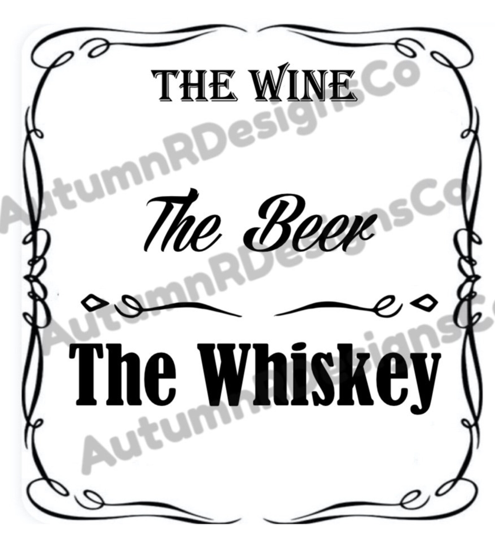 The Wine the Beer the Whiskey SVG Etsy