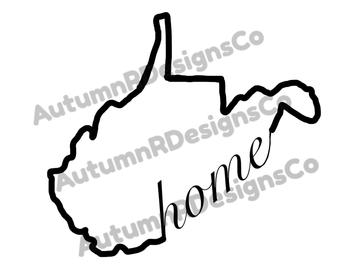 Home WV State Outline SVG - Etsy