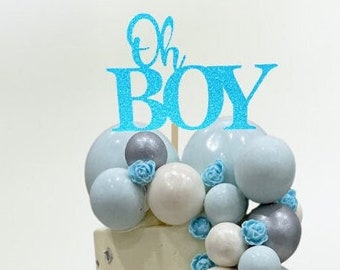 Oh boy cake topper, baby shower cake topper for boys, cake supplies, first birthday cake, cake decorating, it's a boy topper , gender reveal