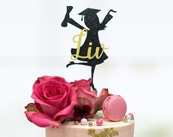 Girl Graduation Cake Topper/2026 Graduation Cake Topper/Personalized Graduation Party Decor/2026 Grad Cake Topper/ Class of 2026 Cake Topper