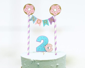 Donut cake topper/sweet one topper/donut birthday decor/donut grow up cupcake/smash donut cake/1st birthday/first birthday/donut party