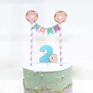 Donut cake topper/sweet one topper/donut birthday decor/donut grow up cupcake/smash donut cake/1st birthday/first birthday/donut party