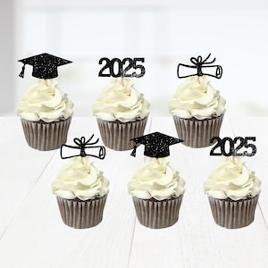 2025 grad cupcake toppers/2025 grad cap cupcake toppers/2025 graduation party decorations/graduation food picks/2025 graduation cupcake