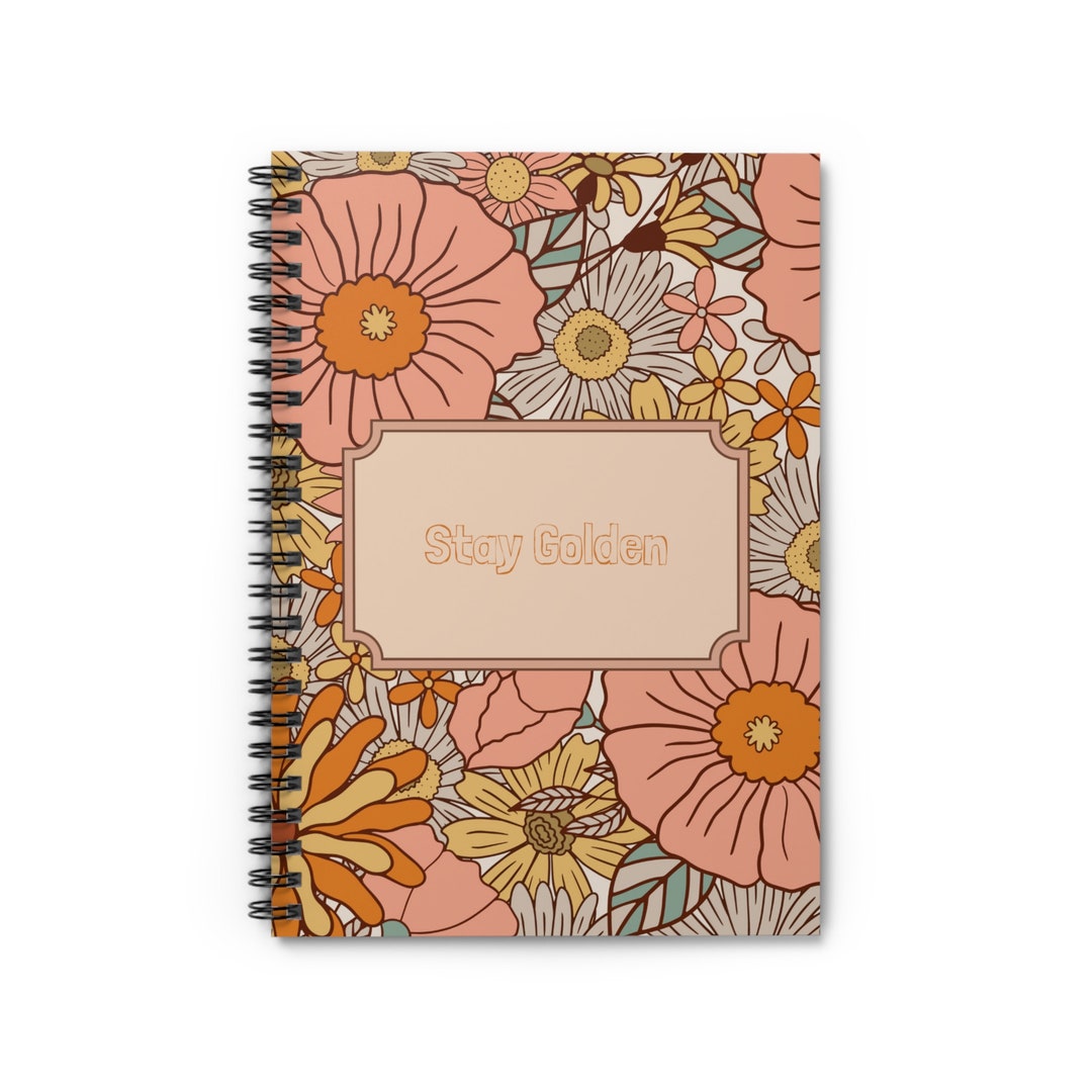 Stay Notebook Stay Golden Spiral Notebook, Spiral Notebook, Cute Notebook, Journal ...
