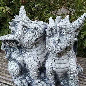 Stone figure dragon pair dragons" frost-proof cast stone gargoyle garden decoration garden ornament