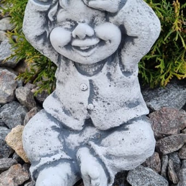 Steinfigur Troll Wichtel Figur Gartenfigur