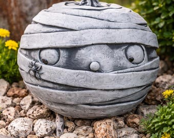 Stone figure pumpkin pumpkins Halloween garden figures