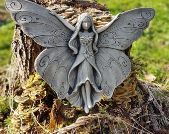 Gartenfigur Wandbild massiv Fairy Fee Schmetterling