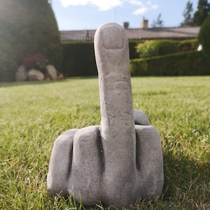 Stone figure middle finger F-finger frost-proof cast stone evil finger garden decoration garden ornament