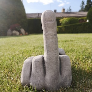 Stone figure middle finger F finger frost-proof cast stone evil finger garden decoration garden ornament