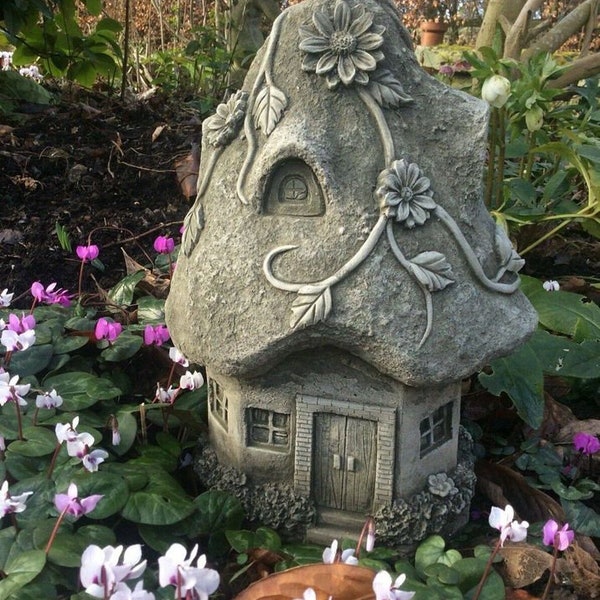 Steinfigur Feenhaus Fairy House Feen Feenhäuser Fairys