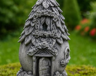 TLHWIN Statua in resina di gnomo da giardino che abbraccia un elfo dell'albero, decorazione artistica da giardino per esterni, per tronchi d'albero, sculture da giardino, decorazioni. (fiore