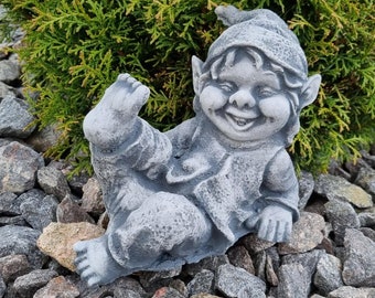 Steinfigur Troll Wichtel Figur Gartenfigur