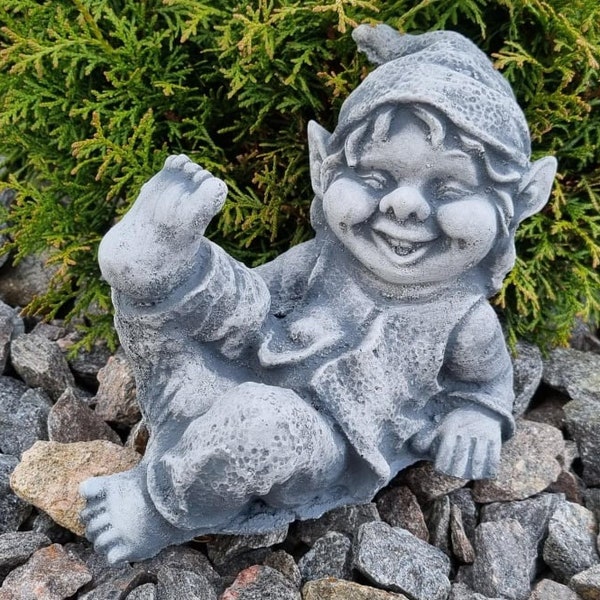 Steinfigur Troll Wichtel Figur Gartenfigur