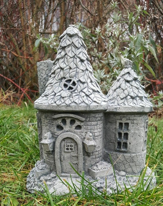 Steinfigur Feenhaus Fairy House Feen Feenhäuser Fairys Groß Schloss