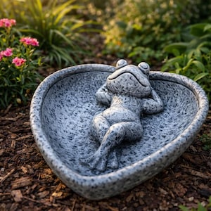 Figura de piedra, bebedero para insectos, bebedero para erizos, bebedero para pájaros