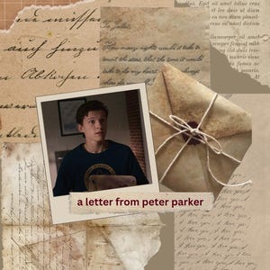 Carta manuscrita de Peter Parker (MCU), personalizada, Spiderman