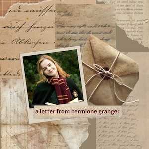 Carta manuscrita de Hermione Granger, personalizada, Harry Potter