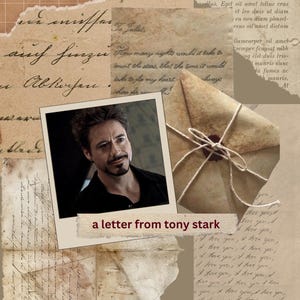 Carta manuscrita de Tony Stark, personalizada, Iron Man