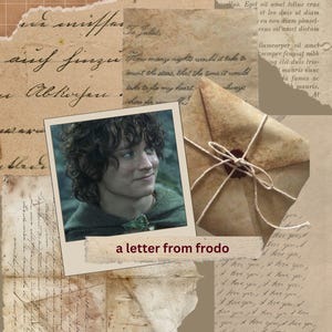 Carta manuscrita de Frodo Bolsón, personalizada, El Señor de los Anillos
