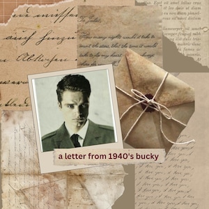 Carta manuscrita de Bucky Barnes de la década de 1940, personalizada, Capitán América: El Primer Vengador