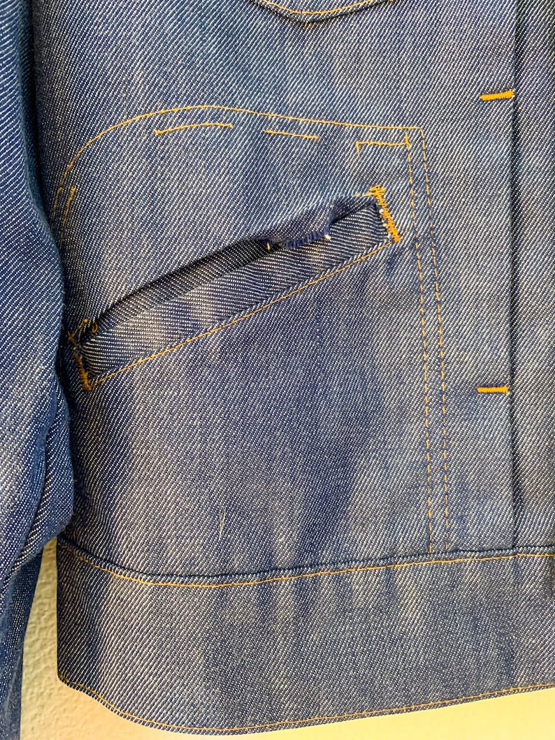 1960/'s Denim Workman/'s Jacket Ranchcraft Four Pocket Metal Buttons size xs TOWNCRAFT JC PENNEY Vintage Jean Jacket