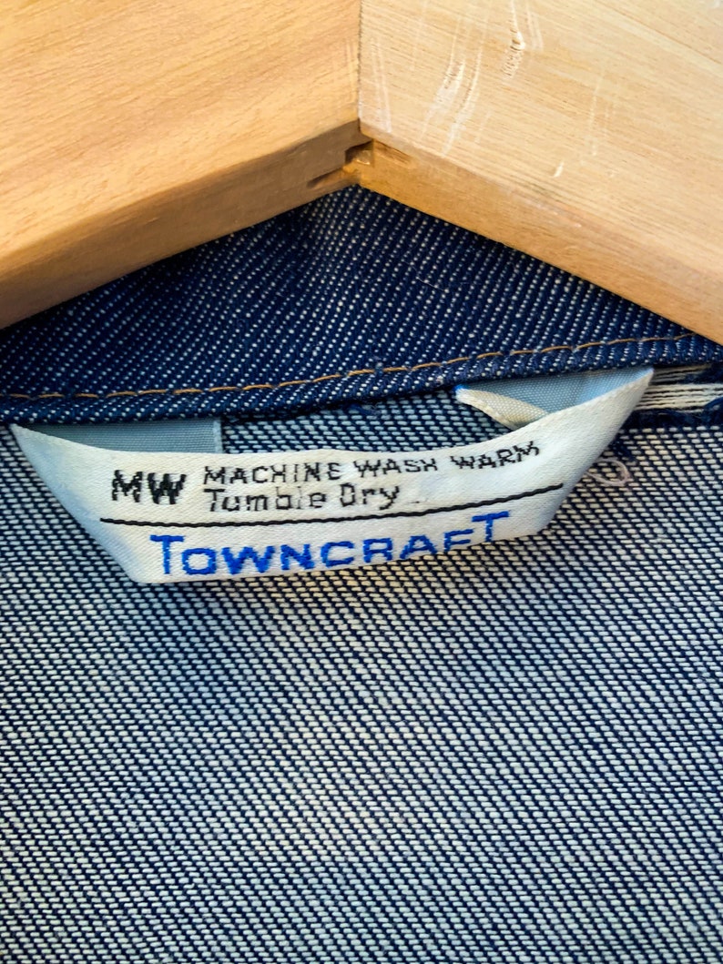 1960/'s Denim Workman/'s Jacket Ranchcraft Four Pocket Metal Buttons size xs TOWNCRAFT JC PENNEY Vintage Jean Jacket