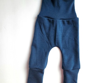 Ready to Ship, Wool Grow-with-me Pants, 100% Merino Wool Baby Clothes, Adjustable Kids Baselayer, Unisex Natural Clothing