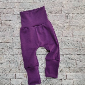 Ready to Ship, Wool Grow-with-me Pants, 100% Merino Wool Baby Clothes, Adjustable Kids Baselayer, Unisex Natural Clothing
