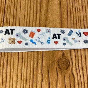 Athletic Trainer Keychain Wristlet: Sports Medicine Gift, Athletic Training, ATC, AT,
