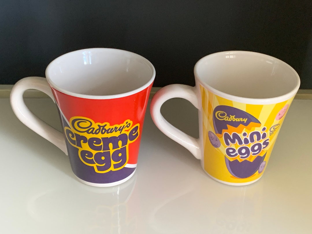 Pair Vintage Easter Egg Mugs Cadburys Milk Chocolate Crème Etsy