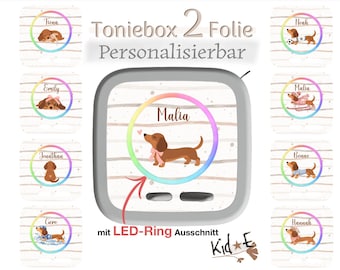 Protective film suitable for Toniebox 2 - 49 variants - M67a film sticker decorative film - own production/design for TB2 - Dachshund Vienna dog