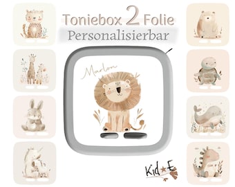 Protective film suitable for Toniebox 2 - 51 variants - M34 film sticker decorative film - own production/design for TB2 - Beige Boho Animals