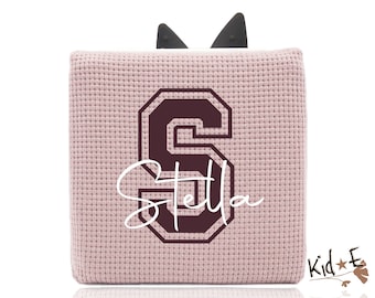 Toniebox waffle-knit jersey protective cover / Music box cover, customizable / Initial alphabet