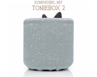 Cover suitable for Toniebox 2 - Protective cover / cover, blue with polka dots