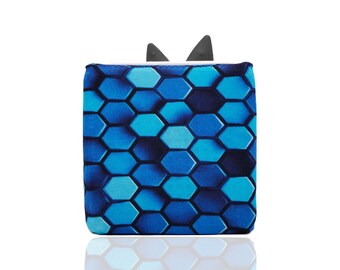 Toniebox protective cover / music box protective cover customizable - blue hexagon