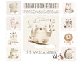 Toniebox protective film 51 variants -M34 film sticker decorative film - own production/design for TB1 - Beige Boho Animals product logo