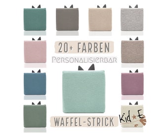 Toniebox Waffel-Strick Jersey Schutzbezug / Musikbox Schutzhülle Personalisierbar / Hülle Einfarbig Bezug Uni / 20+ Farben