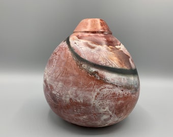 Saggar Vase | Handmade Vase | Raku Vase | Ceramic Vase