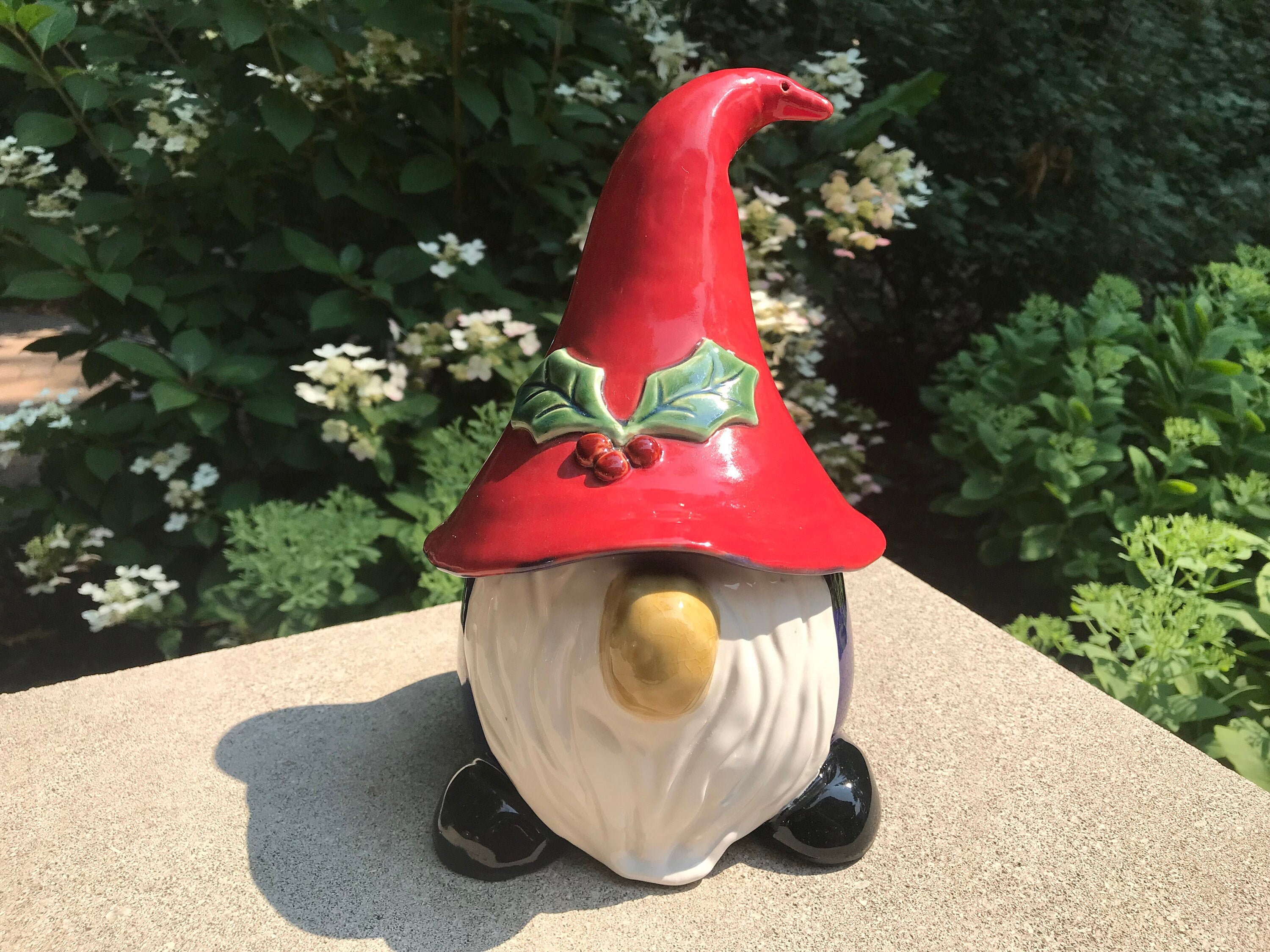 Ceramic Christmas Gnome Handmade Pottery Gnome Etsy